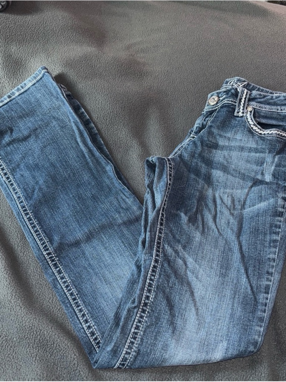 Grace in LA Medium Wash Skinny Jeans - Blue